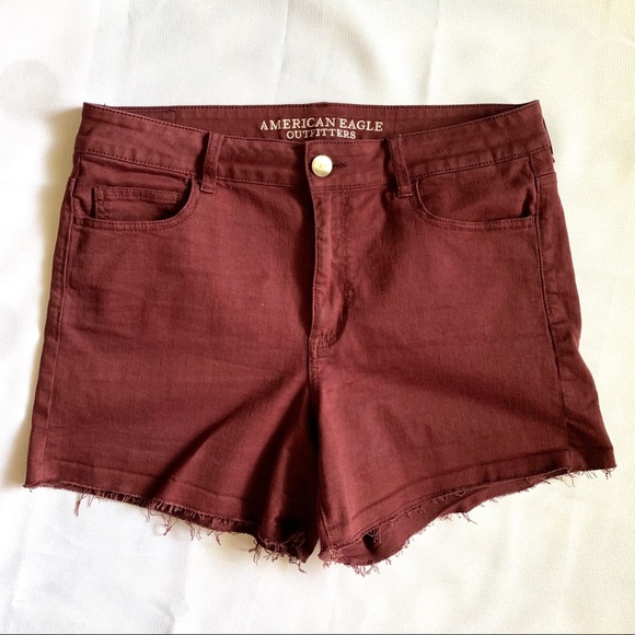 American Eagle Outfitters Pants - American eagle hi rise shortie denim shorts Sz 14